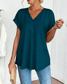 Kersten | Lässiges Tunika-T-Shirt in Pfauenblau