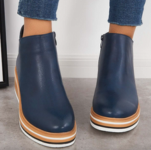 Rosanne - Schicke Damenstiefel mit Reißverschluss in Blau