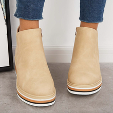 Rosanne - Schicke Damenstiefel mit Reißverschluss in Beige