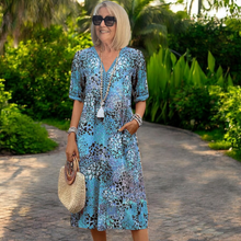 Cordelia | Schickes Boho-Sommerkleid in Blau
