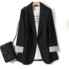 Blazer Damen | Elegant & Vielseitig mit Reverskragen in Schwarz
