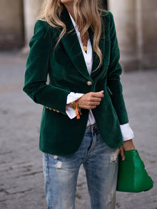 Blazer Damen | Klassischer Schnitt & Langarm in Grün