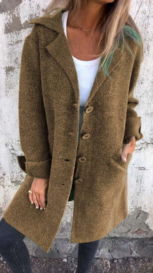 Blazer Damen | Lang & Kuschelig-Weich in Braun