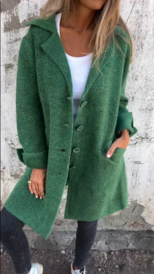 Blazer Damen | Lang & Kuschelig-Weich in Grün