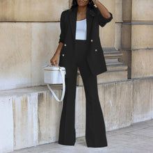 Blazer Set Damen | Zweiteiler mit Zeitloser Eleganz in Schwarz