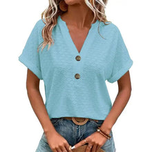Bluse Damen | V-Ausschnitt & Lässig in Blau