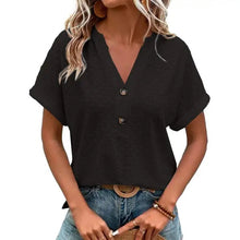 Bluse Damen | V-Ausschnitt & Lässig in Schwarz