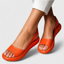 Damen Sommer Orthopädische Plateau Sandalen in Orange