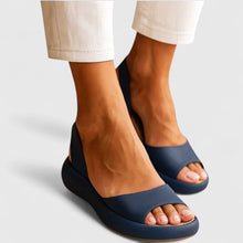 Damen Sommer Orthopädische Plateau Sandalen in Blau