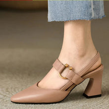 Christina – Elegante Damen Slingback-Pumps in Aprikose