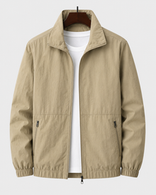 Jacke Herren | Stehkragen & Zip-Taschen für Übergangstage in Khaki