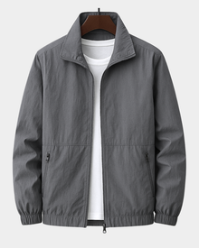 Jacke Herren | Stehkragen & Zip-Taschen für Übergangstage in Grau