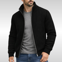 Thristan | Gemütliche Strickjacke mit Reißverschluss in Schwarz