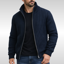 Thristan | Gemütliche Strickjacke mit Reißverschluss in Marineblau