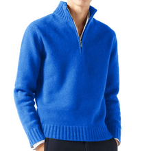 Lucio | Eleganter Half-Zip-Pullover in Blau