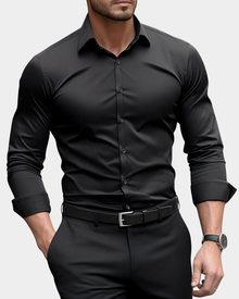 Langarm Polo Herren | Formschön & Kombinierbar in Schwarz