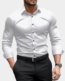 Langarm Polo Herren | Formschön & Kombinierbar in Weiß