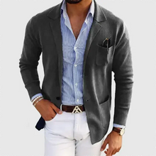 Herren Casual Regular Fit Sommer Blazer in Dunkel Grau