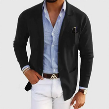 Herren Casual Regular Fit Sommer Blazer in Schwarz