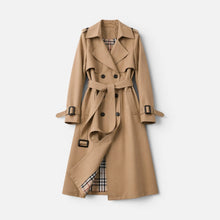 Damen Trenchcoat doppelreihig mit Reverskragen in Beige