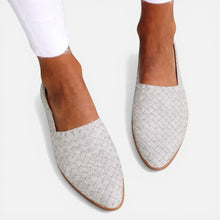 Orthopädische Ballerinas Geflochten Slingback Freizeit Schuhe in Weiß