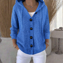 Kumari - Langärmelige Strickjacke Mit Knöpfen in Blau
