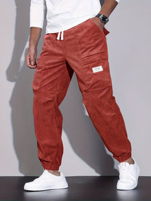 Cord Hosen Herren | Cargotaschen & Bequemer Tragekomfort in Rot