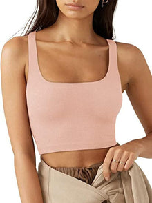 Cropped Top Damen | Gerippt & Vielseitig in Rosa