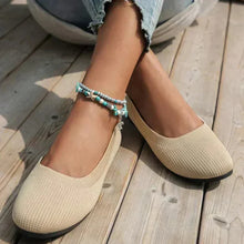 Damen Orthopädische Casual Slip-on Loafer in Beige