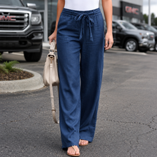 Loraine | Trendige Hose mit weitem Bein in Dunkelblau