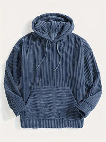 Kapuzenpullover Damen | Cord-Optik & Breite Rippstruktur in Blau