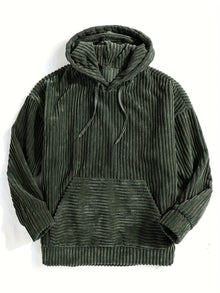 Kapuzenpullover Damen | Cord-Optik & Breite Rippstruktur in Grün