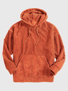 Kapuzenpullover Damen | Cord-Optik & Breite Rippstruktur in Orange