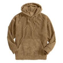 Kapuzenpullover Damen | Cord-Optik & Breite Rippstruktur in Hellbraun