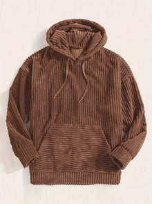 Kapuzenpullover Damen | Cord-Optik & Breite Rippstruktur in Braun