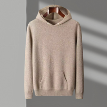 Kapuzenpullover Herren | Strickdesign & Kontrastkapuze in Beige