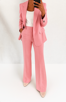 Eliza – Zweiteiler mit klassischem Blazer in Rosa