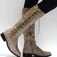 Schnürstiefel Damen | Rutschfest & Kniehoch in Braun