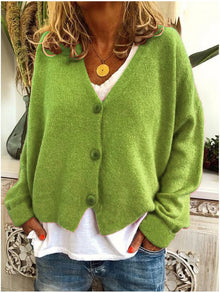 Lilla | Strickjacke im französischen Stil in Hellgrün