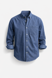 Bukayo – Langärmliges Hemd Mit Knöpfen in Blau
