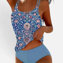 Tankini Set mit Ornamentmuster in Blau