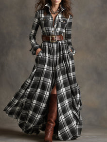 Emilia | Shirtkleid mit Gürtel in Schwarz