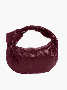 Gewebte Mini-Handtasche Damen | Elegantes Design & Luxuriöser Stil in Dunkelrot