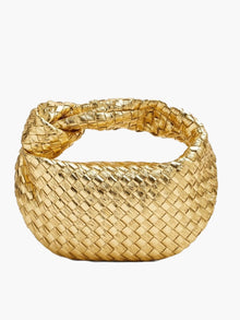 Gewebte Mini-Handtasche Damen | Elegantes Design & Luxuriöser Stil in Gold