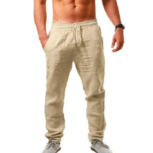 Herren Elegante Luftig Sommer Hose in Karamell