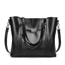 Klara | Luxuriöse Lederhandtasche in Schwarz