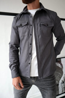 Hemdjacke Herren | Vielseitig & Bequem in Dunkelgrau