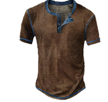 Henley Hemd Herren | Knopfleiste & Sportlicher Stehkragen in Dunkelbraun