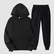 Herren Set | Kuschelig Bequem mit Kapuzenpullover in Schwarz