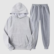 Herren Set | Kuschelig Bequem mit Kapuzenpullover in Grau